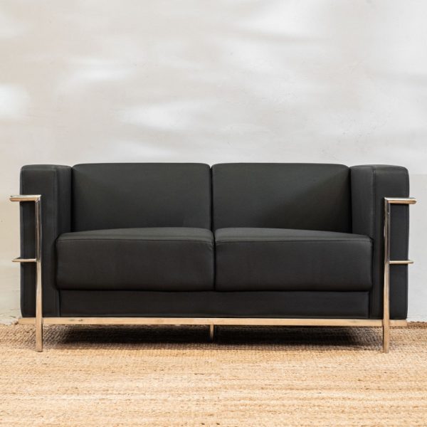 Sillón Le Corbusier Negro 2 cuerpos