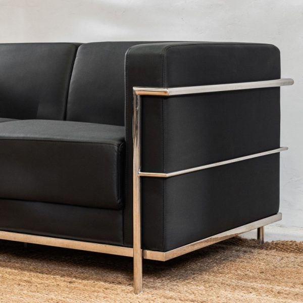 Sillón Le Corbusier Negro 2 cuerpos - Imagen 2