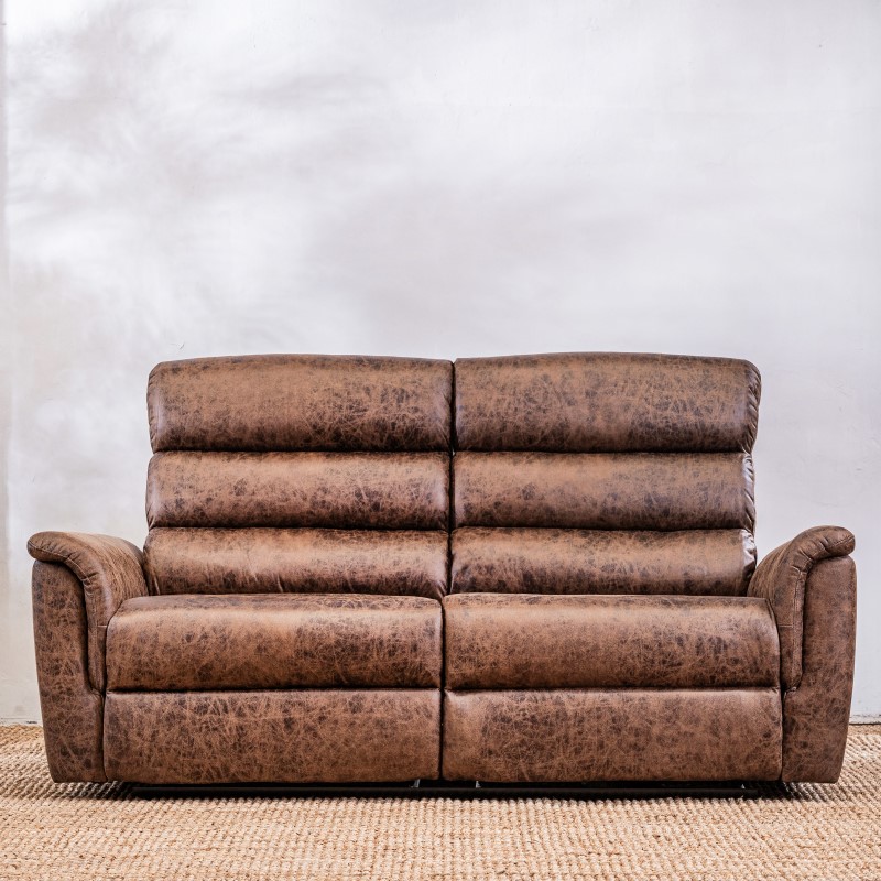 Sillón reclinable 3 Cuerpos Benson Choco