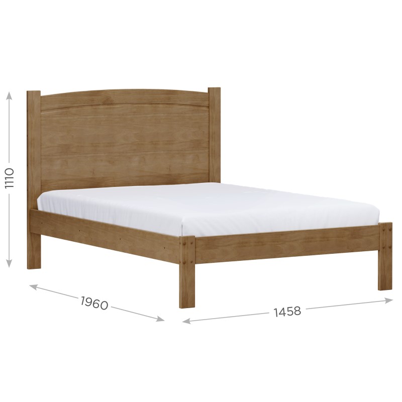 Cama de 2 plazas línea bronce freijó - Imagen 2