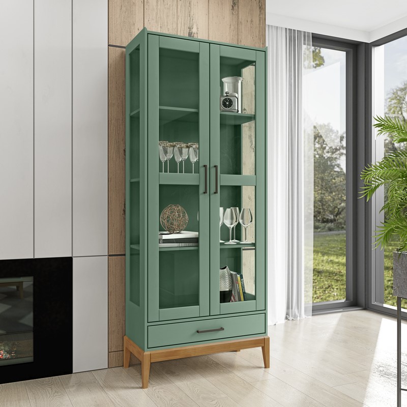 Vitrina Milán verdey natural
